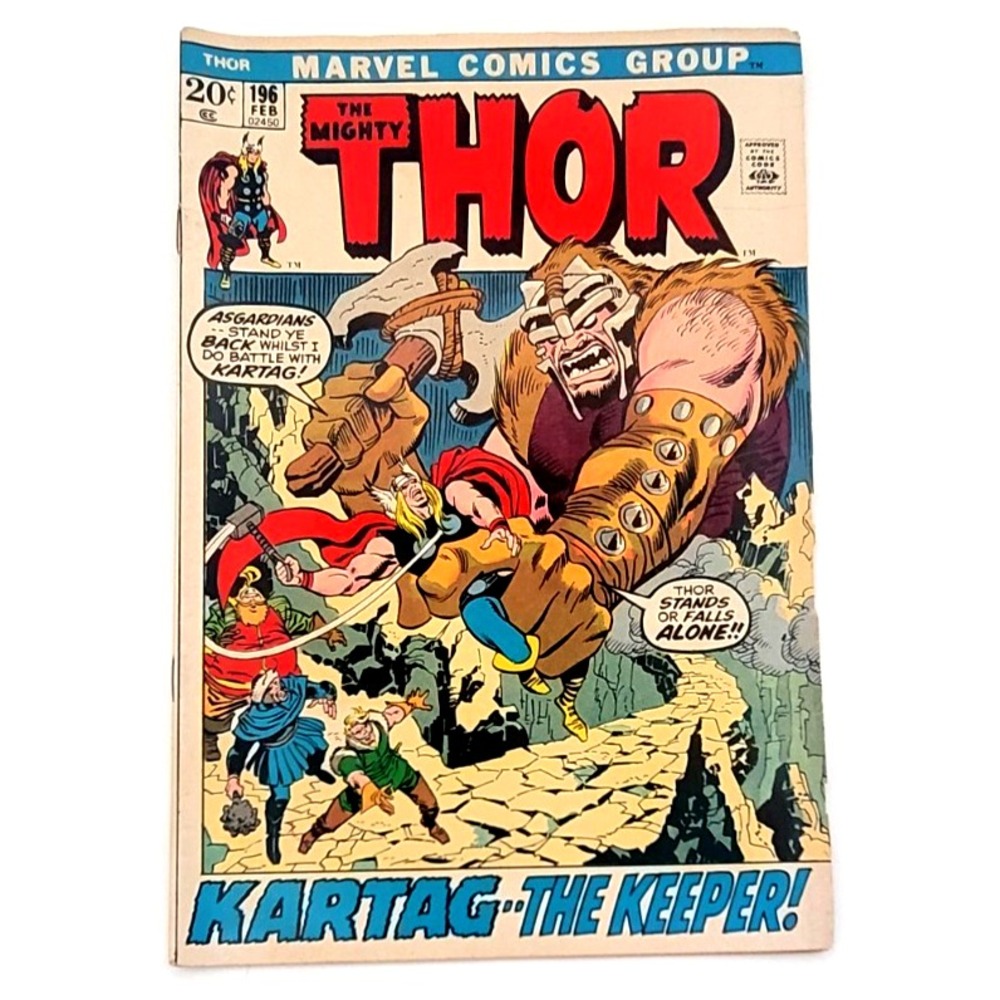 THOR #196 (1972) /VF/ KARTAG APPEARANCE BRONZE AGE MARVEL